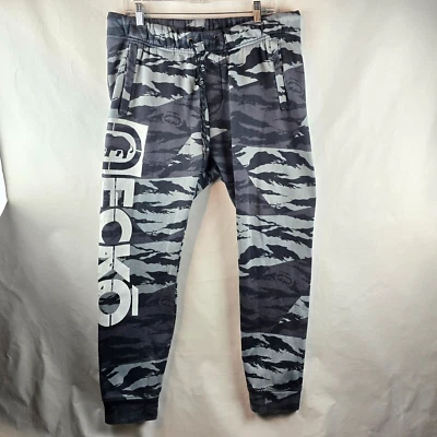 Pantalones deportivos Ecko Unltd para hombre XL grises camuflados bolsillos con cordón ocio Foto 1 de 4