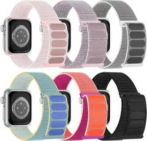 🔥6 Pack Sport Nylon Loop Band Compatible with Apple Watch Bands BNWT🔥 - Picture 1 of 3