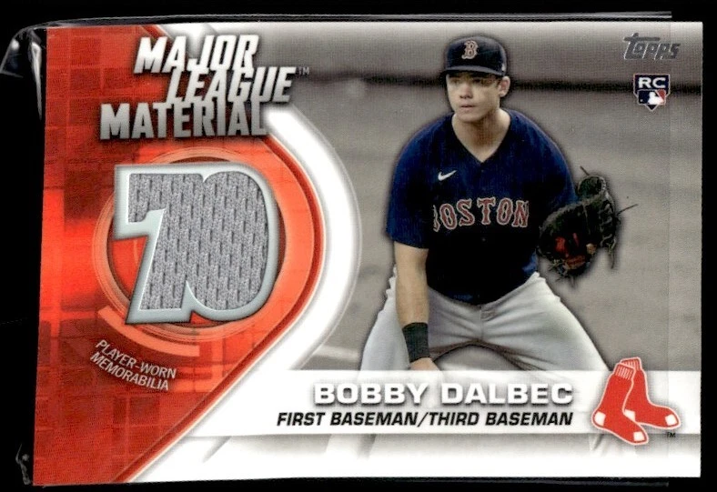 2021 Topps Series 2 Major League Material Relics Bobby Dalbec RC Boston Red Sox - Image 1 of 2