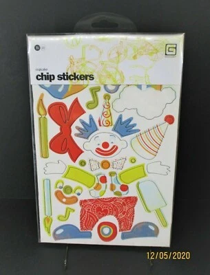 Pegatinas básicas grises para cupcakes chips (84 piezas 2007) con temática de cumpleaños nuevas Foto 1 de 2