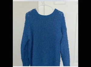 Suéter Seven 7 Ultra Felpa Chenille Pullover Manga Larga Azul Claro, M - Imagen 1 de 3