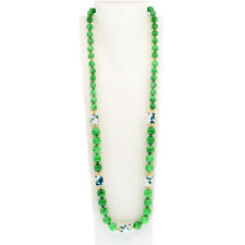 18k YELLOW GOLD NECKLACE WITH JADE AND PORCELAIN