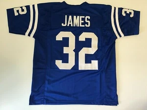 UNSIGNED CUSTOM Sewn Stitched Edgerrin James Blue Jersey - M, L, XL, 2XL - Picture 1 of 2