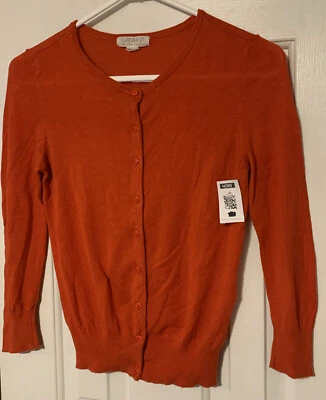New Forever 21 Lightweight 3/4” Sleeve Button Up Sweater Sz Small #715 - Image 1 of 4