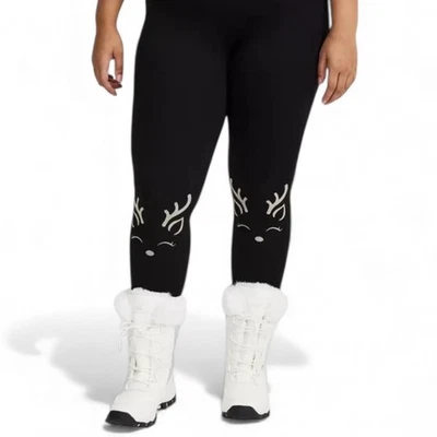 Leggings de longitud completa TORRID “Winter Reindeer” con bolsillos nuevos con etiquetas talla 2X Foto 1 de 4