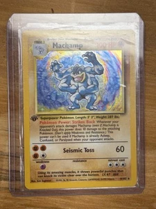 Vintage 1st Edition Machamp Base Set Holo Rare 8/102 Pokemon TCG 1999 - Picture 1 of 14