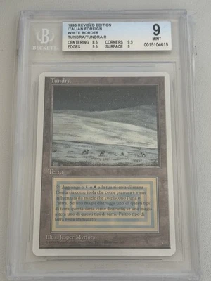 MTG FWB Revised Edition 1995 Tundra BGS 9.0 MINT Italian Foreign White Border - Image 1 of 2