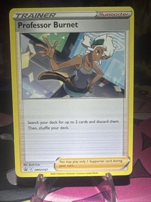 Professor Burnet SWSH167 - Pokemon Sword & Shield Black Star Promo Card - NM - Image 1 of 4