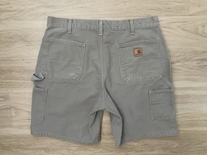 VTG Carhartt B25 DES Shorts Men’s 36 Desert Duck Canvas Carpenter 8” Inseam - Picture 1 of 15