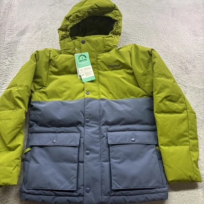 Marmot Fordham II 700 Down Jacket Kids Size XL Storm/Cilantro New MSRP $185 - Image 1 of 4
