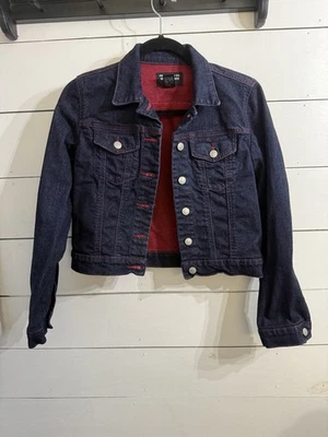 Vintage Ralph Lauren Polo Jeans Co. Chaqueta de jean de mezclilla lavado oscuro pequeña para mujer Foto 1 de 4