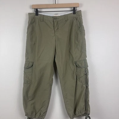 Tommy Jeans 女式工装短裤 9 码绿色 100% 棉轻便 Y2K — 第 1/4 张图片