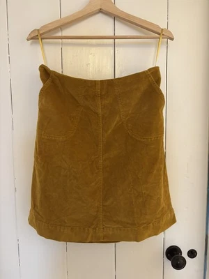 Mistral Yellow Cotton Velvet Skirt With Some Stretch Hardly Worn Size 12 - Image 1 of 4