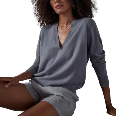 JAMES PERSE Recycled V-neck Cashmere sweater sz 0 XS #WRBC3784 - Image 1 of 4