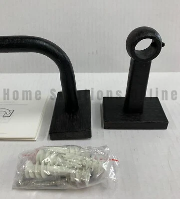 Pottery Barn Hidden Connection Room Darkening Curtain Rod Black 60" .75" #1035 - Image 1 of 4