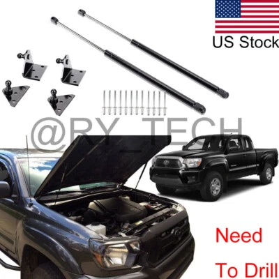 Amortiguador de amortiguador de puntal de gas 2 piezas capó elevador para Toyota Tacoma 2005-2014 Foto 1 de 4