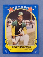 Rickey Henderson 1981 Fleer All Star Stickers Card  #54