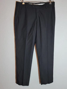 perry ellis portfolio dress pants mens size 32x29 slim tapered flat front black - Picture 1 of 9