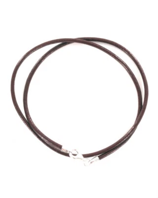 Gargantilla collar cuero genuino 2 mm 14-28"                                  Foto 1 de 4