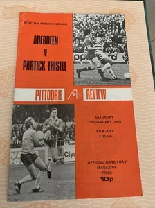 1978 Aberdeen V Patrick Thistle Soccer/football Programme - Picture 1 of 3