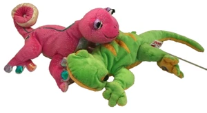 Webkinz Lemon-Lime Gecko (HM200) & Webkinz Glamour Gecko (HM462) Ganz - Picture 1 of 3