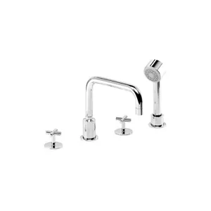 Grifo de bañera romana cromado pulido Jado IQ con ducha de mano 832084.100 - Imagen 1 de 3