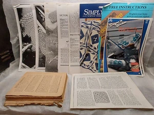 Lote De Colección De Diez (10) Patrones De Costura, Ganchillo, Tejer, Horquilla Encaje y Libro - Imagen 1 de 12