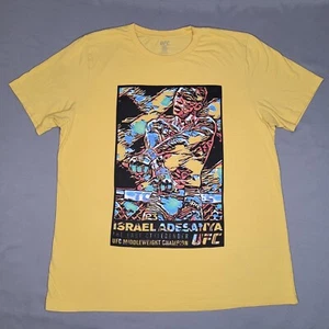 Israel Adesanya Shirt Mens Extra Large Yellow Last Stylebender UFC Champion MMA - Picture 1 of 8