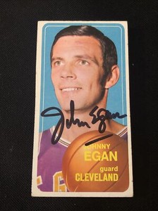 JOHNNY EGAN 1970-71 TOPPS SIGNED AUTOGRAPHED CARD #34 CLEVELAND CAVALIERS
