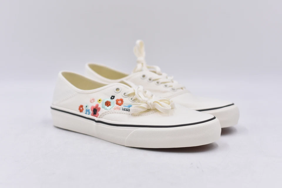 Women's Vans Authentic Vr3 Lace Up Sneakers Groovy Floral Flower White 5