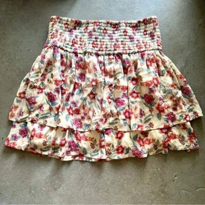 Mini Falda HOLLISTER Y2K Vintage RARA Calada Ditzy Floral con Volantes para Mujer Talla M” Foto 1 de 4