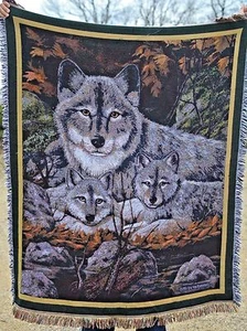 American Weavers Wolf Throw Eric van Raemdonck 1998 - Bild 1 von 12