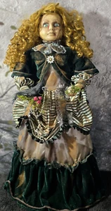 OOAK 28" Creepy Horror Doll Porcelain Crow Skull Art Signed Goth Halloween Scary - Picture 1 of 16