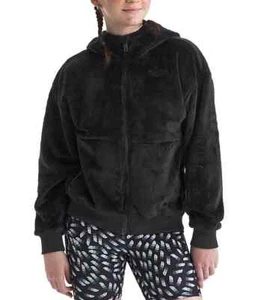 The North Face Osito Hoodie Girls M 10 Black Fleece Ribbed Cuff Full Zip ERK1428 - Picture 1 of 12