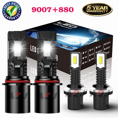 For Dodge Ram 4000 1997-1998 4x 6000k LED Headlight High/Low + Fog Lights bulbs - Image 1 of 4