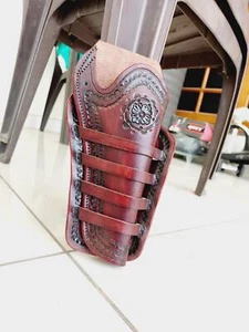 Western Gun holster Case Cover Mexican Old West Leather Cowboy Revolver Pistol - Picture 1 of 9