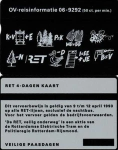 Telefoonkaart / Phonecard Nederland R042.01-02 ongebruikt - RET Rotterdam - Picture 1 of 1