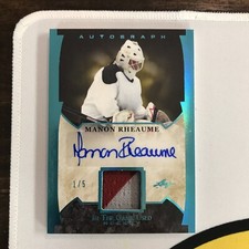 2022-23 LEAF IN THE GAME MANON RHEAUME AUTO 1/5 AUTOGRAPH JERSEY RELIC
