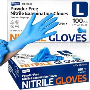 Medical Nitrile Exam Gloves, Latex-Free, Powder-Free, Food Safe, Cooking Food - Picture 1 of 6