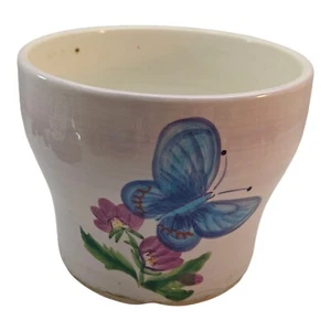 Blue Butterfly Birdhouse Ceramic Planter READ!! - Picture 1 of 10