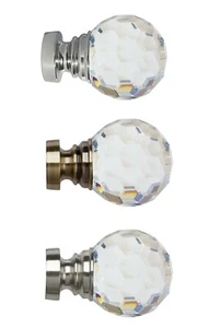 Paquete de 35 mm de 2 postes separados de bola de acrílico poste de cortina - Imagen 1 de 5