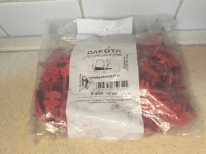 DAKOTA TILE LEVELLING SYSTEM 100 pcs 5MM Suitable for 12-20 min Tiles - Picture 1 of 2
