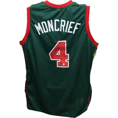 Sidney Moncrief Autographed/Signed Pro Style Green Jersey Beckett 42796 - Image 1 of 4