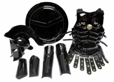 300 Spartan Black Body Armor Suit Medieval Wearable Suit Greek Cosplay Costume - Изображение 1 из 4