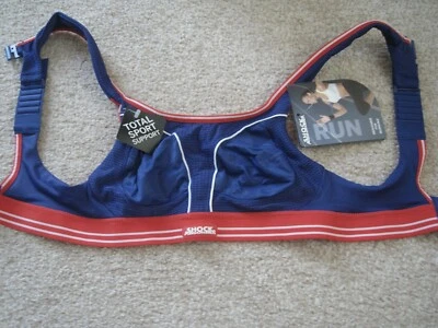 New 30A Shock Absorber sports run bra 5044 blue red - Image 1 of 3