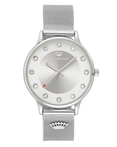 Juicy Couture ‘Black Label’ Quartz Wristwatch Silver Rhinestone Dial JC/1128 - Picture 1 of 4