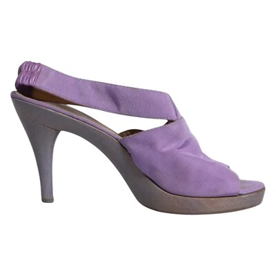 DOLCE & GABBANA Zapatos Púrpura Plataforma Tacones Cordones Sandalias EU38/US7.5 1120usd Foto 1 de 4