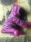 🔥Zebra Pink Plush Shimmer Stuffed Animal Girlz Nation Soft Toy Aurora world EUC
