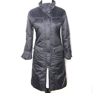 Belstaff Motorcycle Coat Long Jacket Black Nylon Girls Size 12 years - Picture 1 of 16