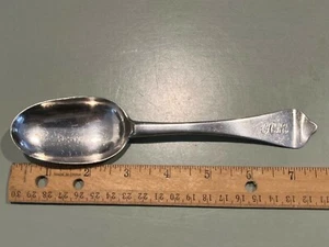 c1750 Dutch Silver Dog Nose Rat Tail serving spoon tablespoon 18th century 7.5” - Picture 1 of 4